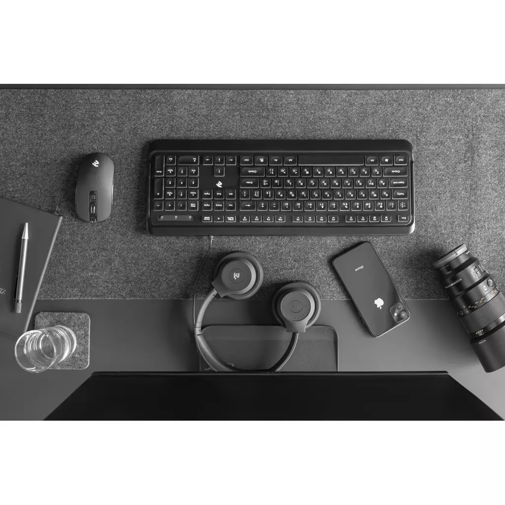 Клавиатура 2E KS120 White backlight USB Black (2E-KS120UB) - 1 Клавиатура 2E KS120 White backlight USB Black (2E-KS120UB) - 1