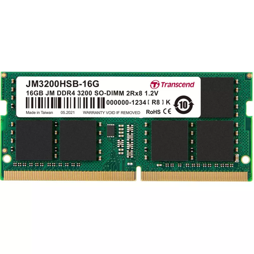Модуль памяти для ноутбука SoDIMM DDR4 16GB 3200 MHz Transcend (JM3200HSB-16G)