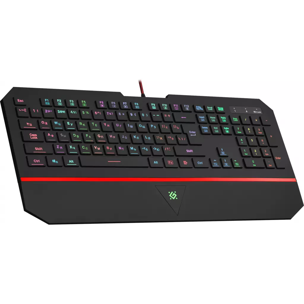 Клавиатура Defender Dominant GK-092L RGB USB Ru Black (45092) - 2 Клавиатура Defender Dominant GK-092L RGB USB Ru Black (45092) - 2