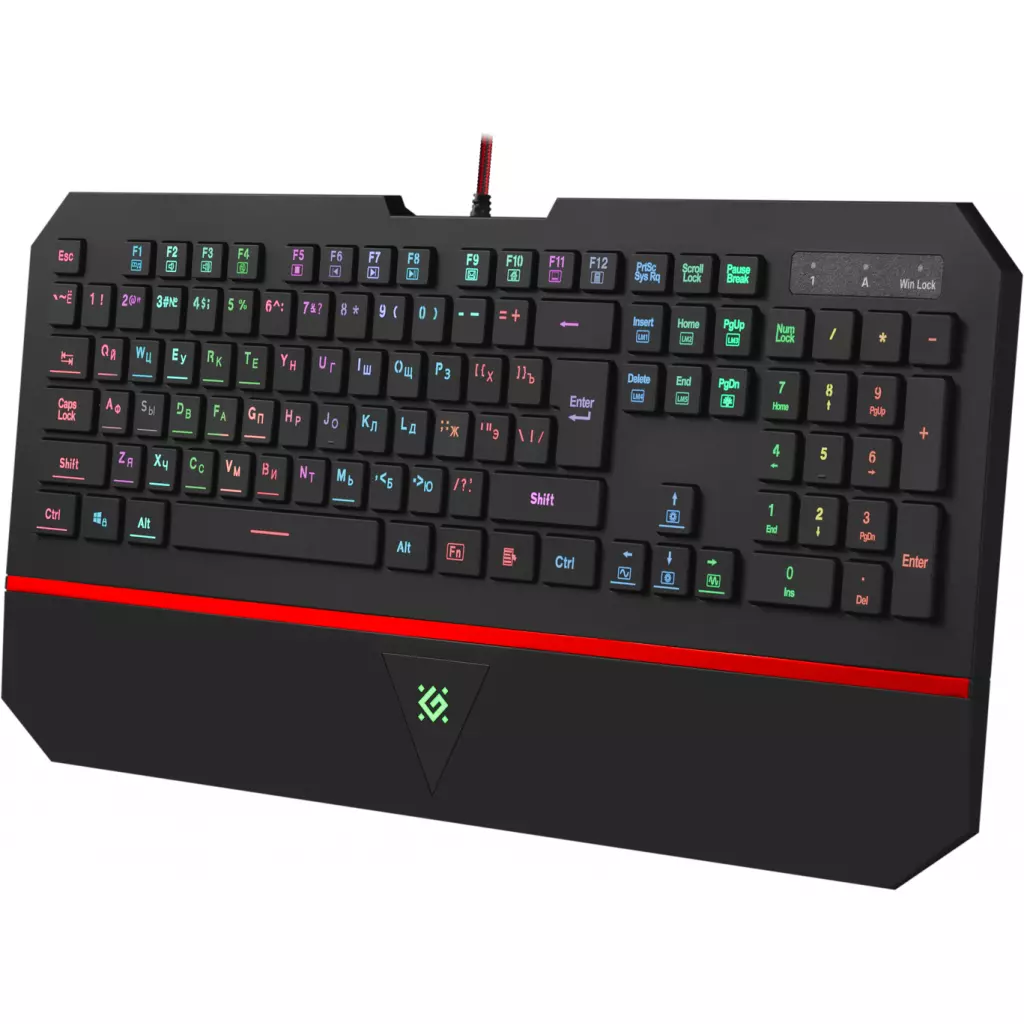 Клавиатура Defender Dominant GK-092L RGB USB Ru Black (45092) - 3 Клавиатура Defender Dominant GK-092L RGB USB Ru Black (45092) - 3