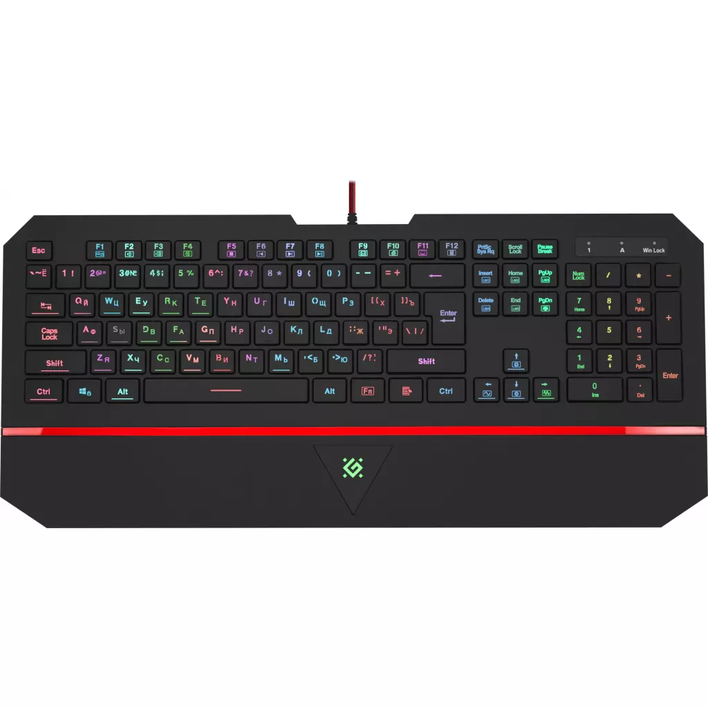 Клавиатура Defender Dominant GK-092L RGB USB Ru Black (45092)