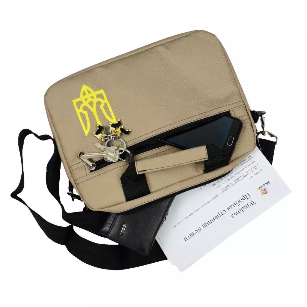 Сумка для ноутбука Porto 12'' PN12 TRIZUB Beige (PN12LB_TRIZ) - 7 Сумка для ноутбука Porto 12'' PN12 TRIZUB Beige (PN12LB_TRIZ) - 7
