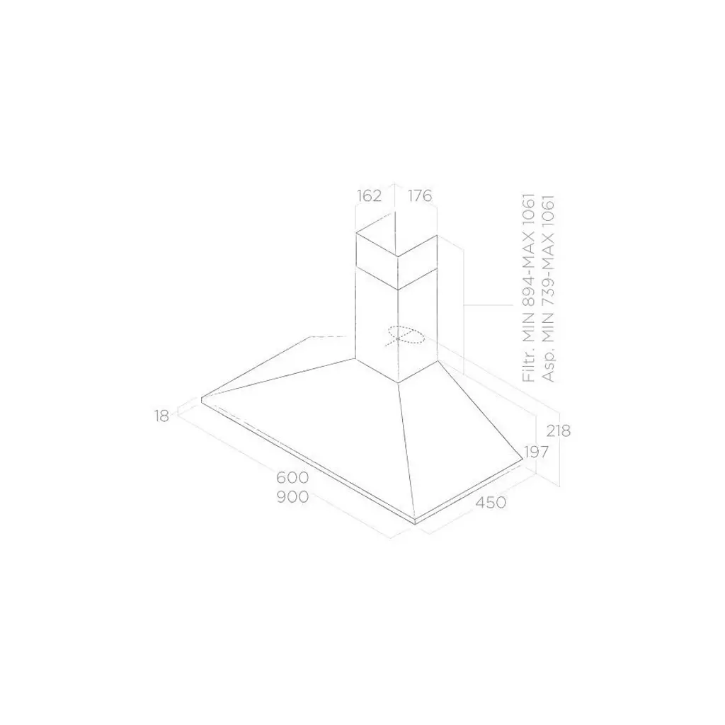 Вытяжка кухонная Elica MISSY PB IX/A/90 - 1 Вытяжка кухонная Elica MISSY PB IX/A/90 - 1