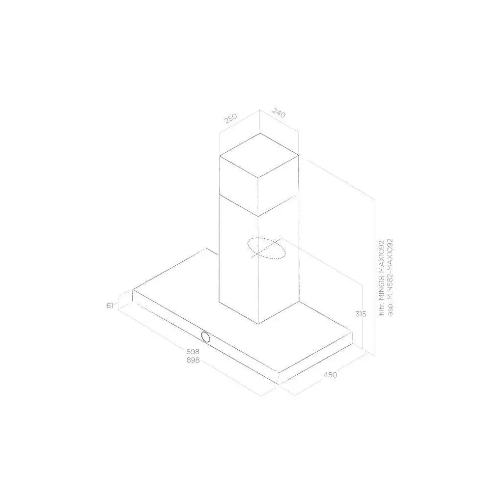 Вытяжка кухонная Elica LOL BL/A/90 MOON EDITION - 1