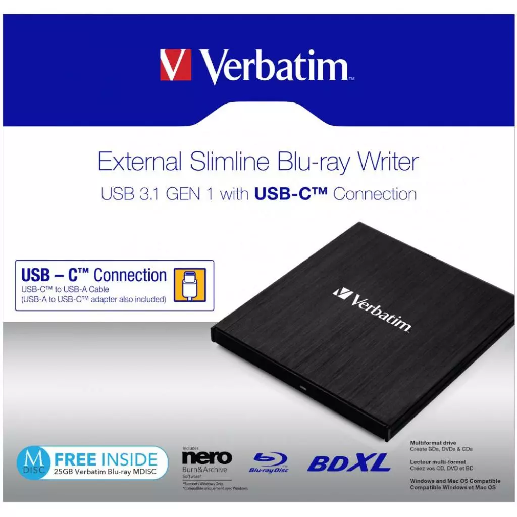 Оптический привод DVD-RW Verbatim 43889 - 4 Оптический привод DVD-RW Verbatim 43889 - 4