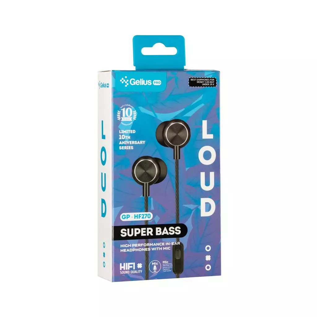 Наушники Gelius Pro GP-HF270 Loud Black with mic + button call answering (00000070097) - 3