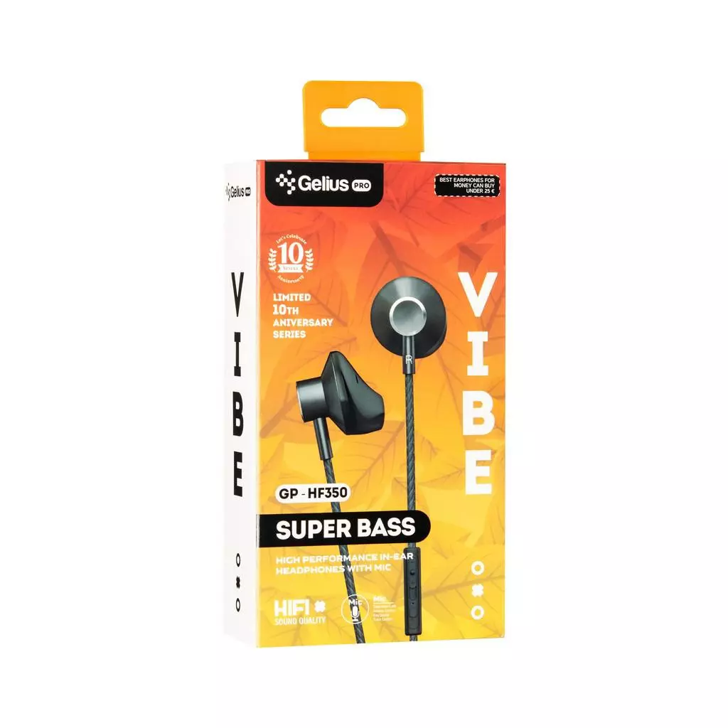 Наушники Gelius Pro GP-HF350 Vibe Black with mic + button call answering + v (00000070086) - 2 Наушники Gelius Pro GP-HF350 Vibe Black with mic + button call answering + v (00000070086) - 2