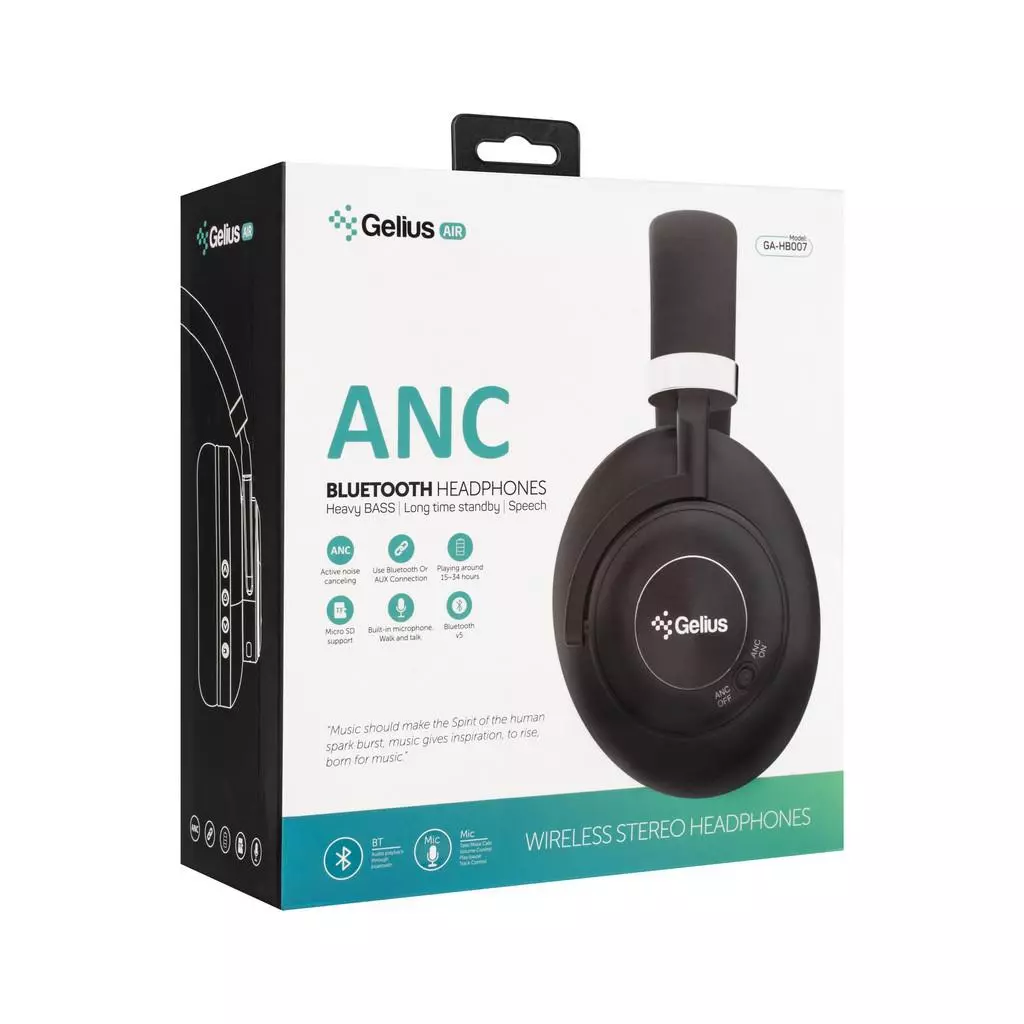 Наушники Gelius Air ANC GA HB-007 Black (00000078999) - 9 Наушники Gelius Air ANC GA HB-007 Black (00000078999) - 9