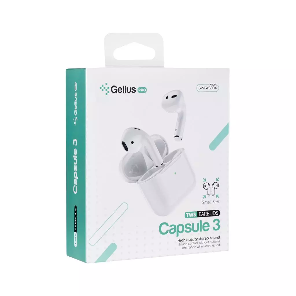 Наушники Gelius Pro Capsule 3 GP-TWS-004 White (00000082299) - 1 Наушники Gelius Pro Capsule 3 GP-TWS-004 White (00000082299) - 1