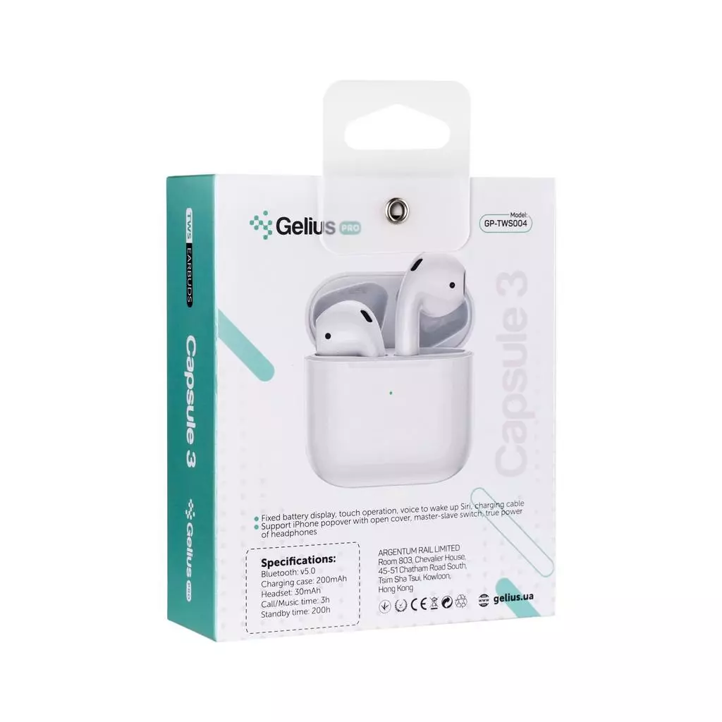 Наушники Gelius Pro Capsule 3 GP-TWS-004 White (00000082299) - 8 Наушники Gelius Pro Capsule 3 GP-TWS-004 White (00000082299) - 8