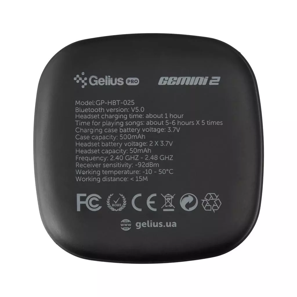 Наушники Gelius Pro Twins Gemini 2 GP-HBT025 Black (00000078089) - 8 Наушники Gelius Pro Twins Gemini 2 GP-HBT025 Black (00000078089) - 8