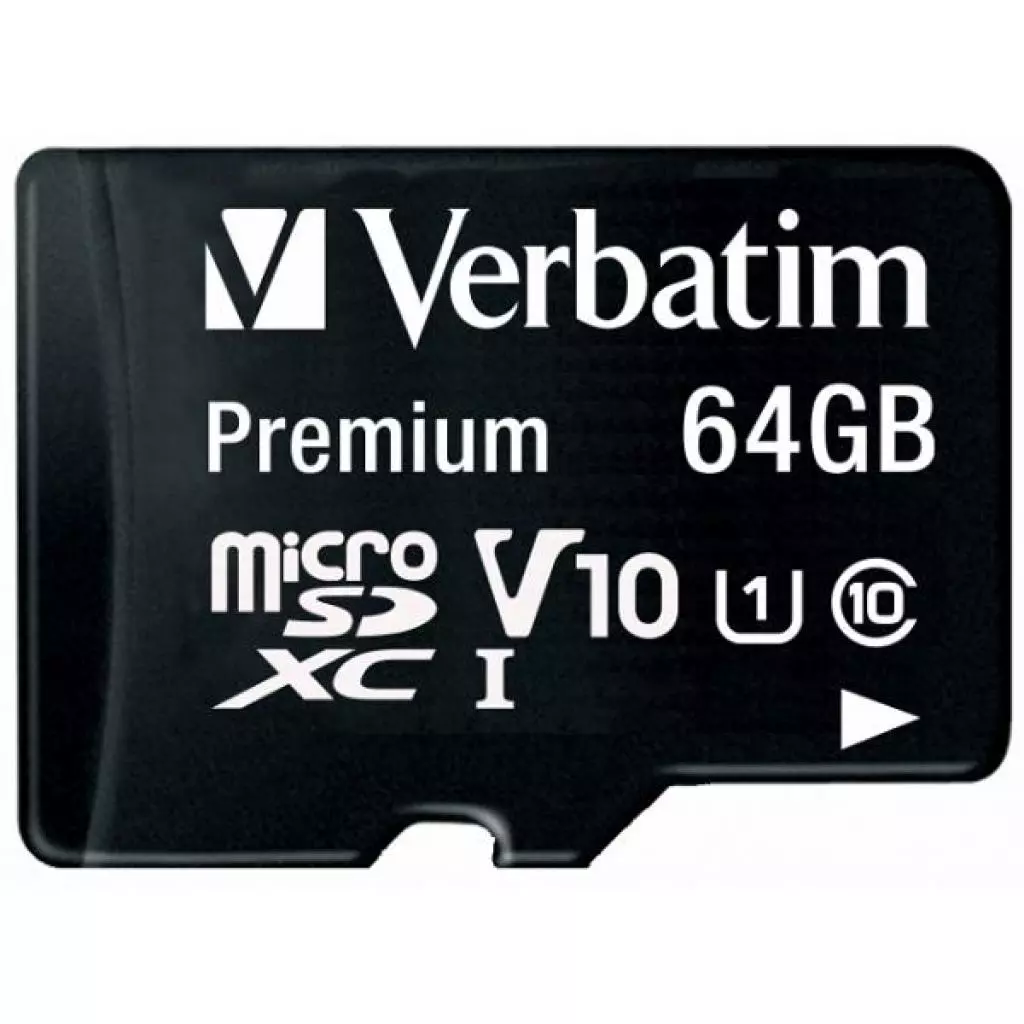 Карта памяти Verbatim 64GB microSDHC Class 10 (44084) - 1 Карта памяти Verbatim 64GB microSDHC Class 10 (44084) - 1
