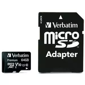 Карта памяти Verbatim 64GB microSDHC Class 10 (44084)