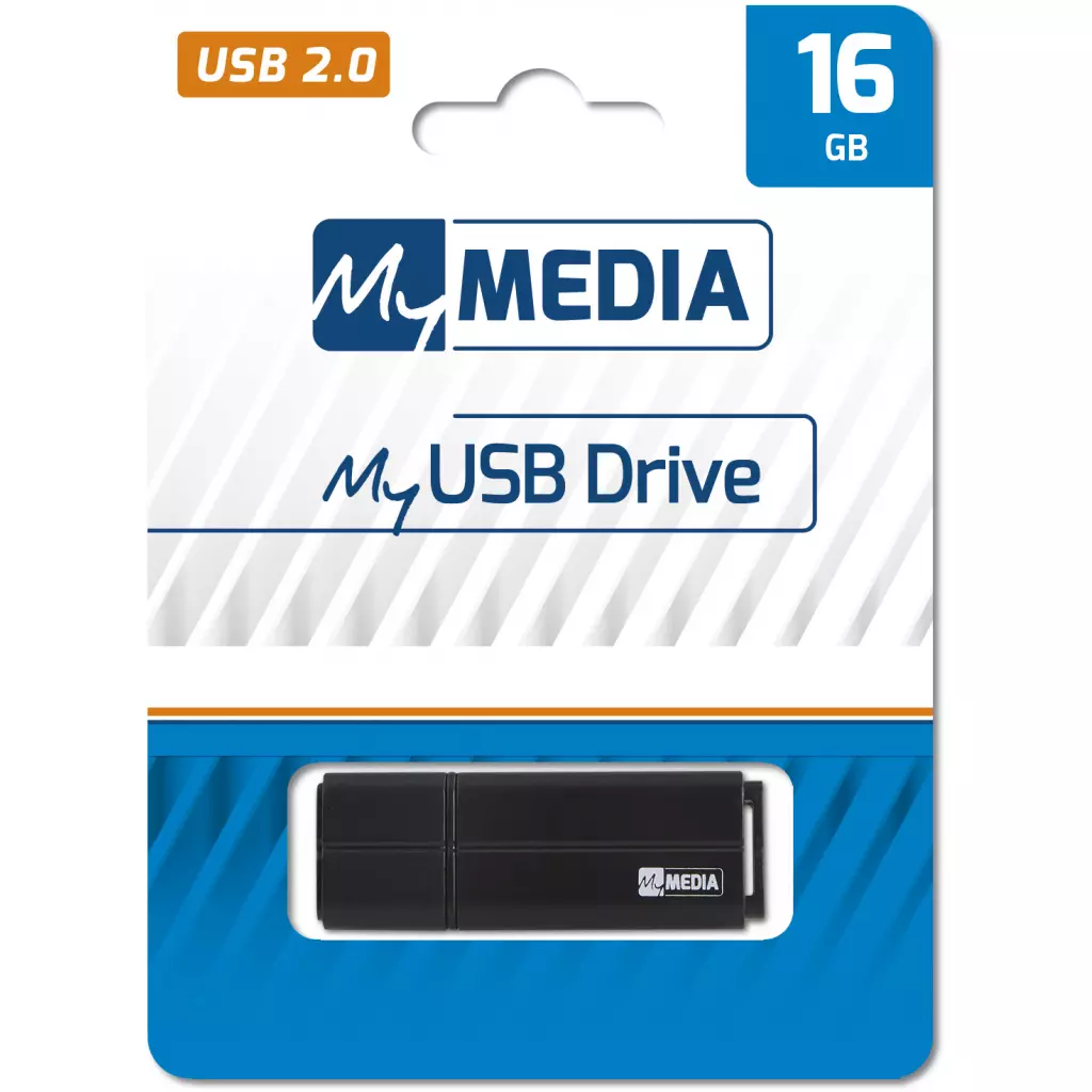 USB флеш накопитель Verbatim 16GB MyMedia Black USB 2.0 (69261) - 3