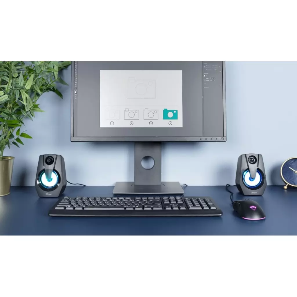 Акустическая система Trust Ziva RGB Illuminated Black (24071) - 1 Акустическая система Trust Ziva RGB Illuminated Black (24071) - 1