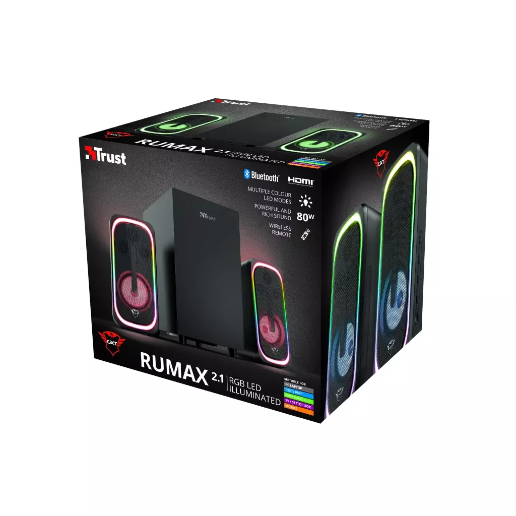 Акустическая система Trust GXT 635 Rumax RGB Black (23927) - 1 Акустическая система Trust GXT 635 Rumax RGB Black (23927) - 1