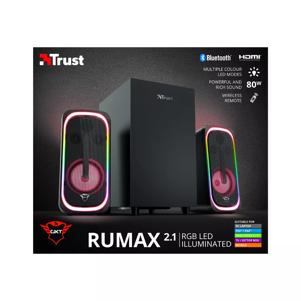 Акустическая система Trust GXT 635 Rumax RGB Black (23927) - 10 Акустическая система Trust GXT 635 Rumax RGB Black (23927) - 10