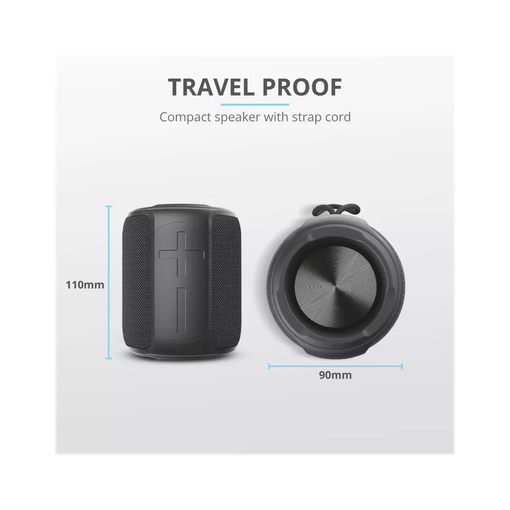 Акустическая система Trust Caro Compact Bluetooth Speaker Black (23834) - 5 Акустическая система Trust Caro Compact Bluetooth Speaker Black (23834) - 5
