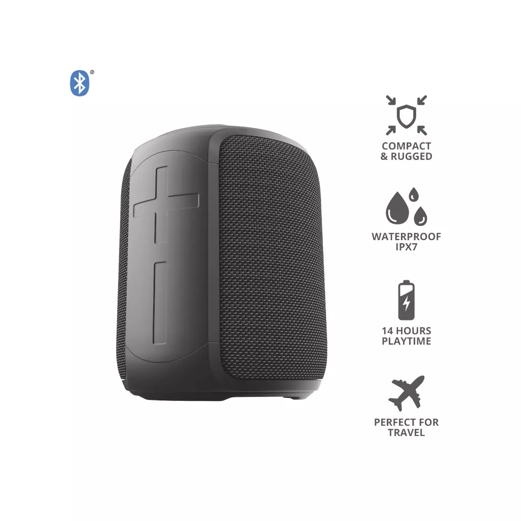 Акустическая система Trust Caro Compact Bluetooth Speaker Black (23834) - 6 Акустическая система Trust Caro Compact Bluetooth Speaker Black (23834) - 6