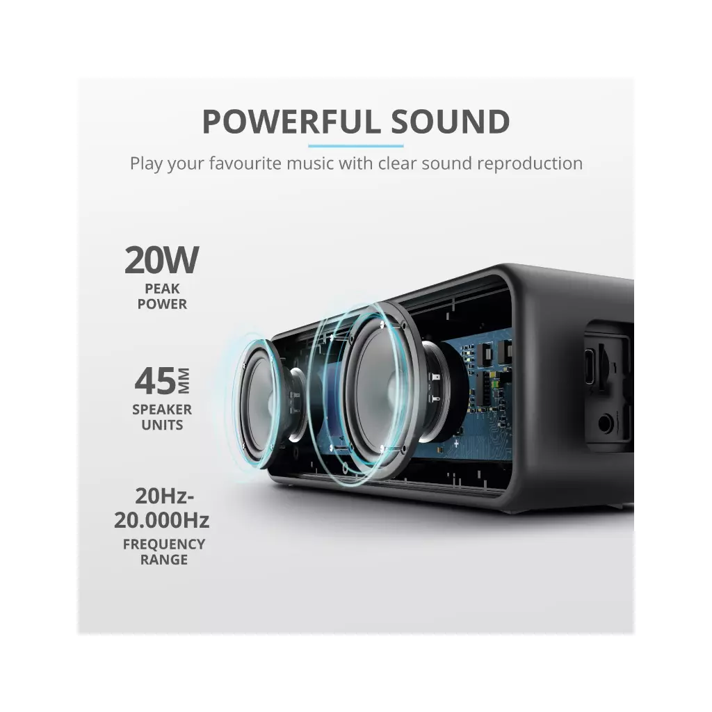 Акустическая система Trust Zowy Max Bluetooth Speaker Black (23825) - 5