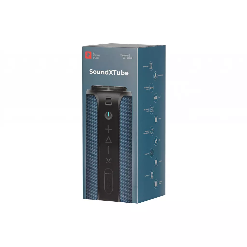 Акустическая система 2E SoundXTube TWS MP3 Wireless Waterproof Blue (2E-BSSXTWBL) - 2 Акустическая система 2E SoundXTube TWS MP3 Wireless Waterproof Blue (2E-BSSXTWBL) - 2