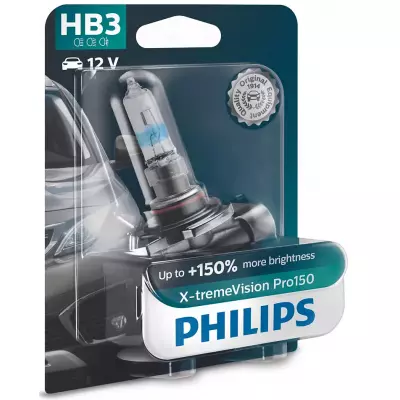 Автолампа Philips HB3 X-treme VISION PRO +150%, 3700K, 1шт/блістер (9005XVPB1)
