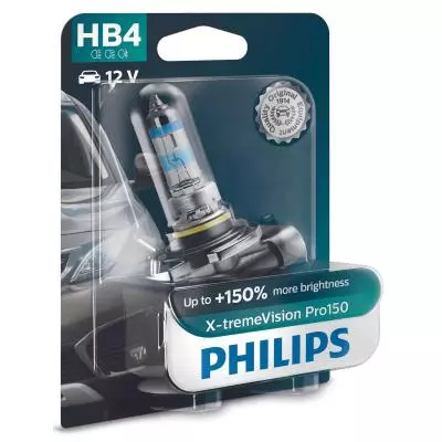 Автолампа Philips HB4 X-treme VISION PRO +150%, 3700K, 1шт/блістер (9006XVPB1)