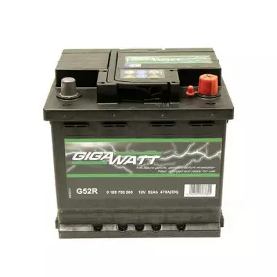 Аккумулятор автомобильный GigaWatt 52А (0185755200)