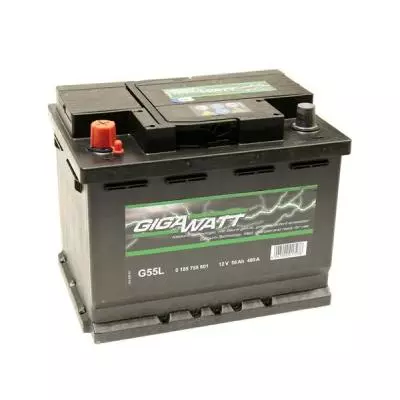 Аккумулятор автомобильный GigaWatt 56А (0185755601) - 2