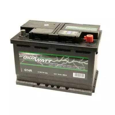 Аккумулятор автомобильный GigaWatt 74А (0185757404) - 1 Аккумулятор автомобильный GigaWatt 74А (0185757404) - 1