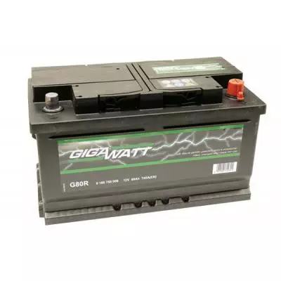 Аккумулятор автомобильный GigaWatt 80А (0185758006) - 2 Аккумулятор автомобильный GigaWatt 80А (0185758006) - 2
