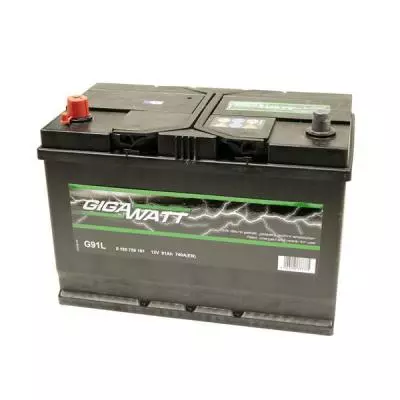 Аккумулятор автомобильный GigaWatt 91А (0185759101) - 1