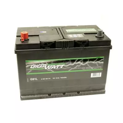Аккумулятор автомобильный GigaWatt 91А (0185759101) - 2
