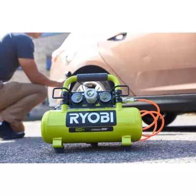 Автомобильный компрессор Ryobi ONE+ R18AC-0 (без АКБ и ЗУ) (5133004540) - 2 Автомобильный компрессор Ryobi ONE+ R18AC-0 (без АКБ и ЗУ) (5133004540) - 2