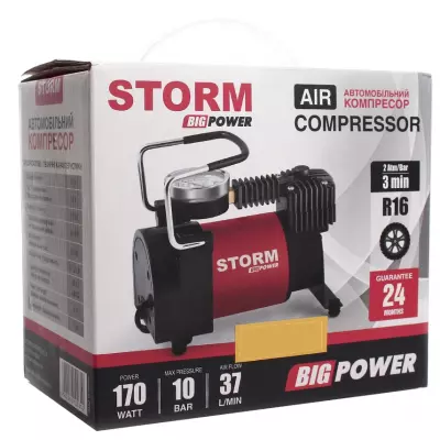 Автомобильный компрессор Storm 10 Атм, 37 л / мин, 170 Вт (20310) - 7