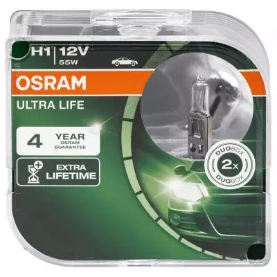 Автолампа Osram галогенова 55W (OS 64150 ULT DUOBOX)