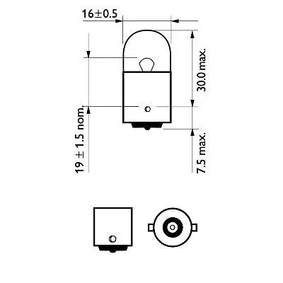 Автолампа Philips 10W (12814 CP) - 2 Автолампа Philips 10W (12814 CP) - 2