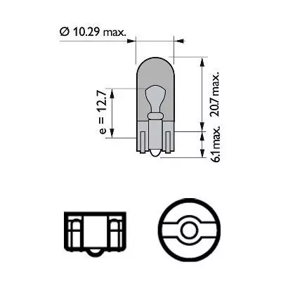 Автолампа Philips 5W (12396 NA B2) - 2 Автолампа Philips 5W (12396 NA B2) - 2