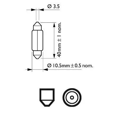 Автолампа Philips 5W (12864 CP) - 2 Автолампа Philips 5W (12864 CP) - 2