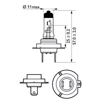 Автолампа Philips галогенова 55W (12972 VP C2) - 2 Автолампа Philips галогенова 55W (12972 VP C2) - 2