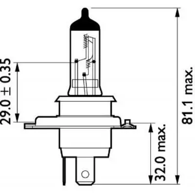 Автолампа Philips галогенова 75/70W (13342 MDBV S2) - 2 Автолампа Philips галогенова 75/70W (13342 MDBV S2) - 2