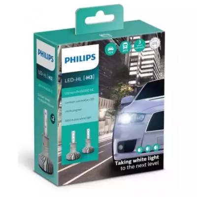 Автолампа Philips H3 Ultinon Pro5000 +160, 2 шт/комплект (11336U50CWX2)
