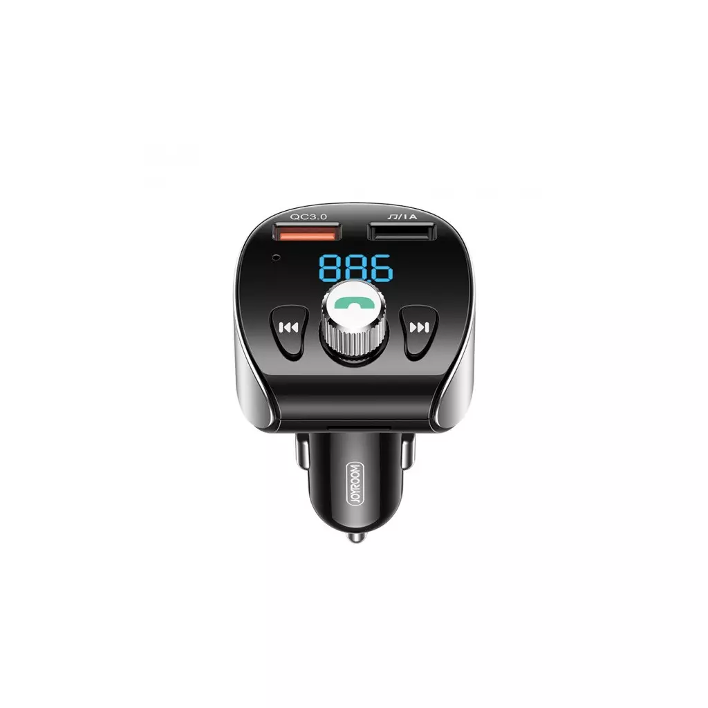 FM модулятор JOYROOM JR-CL02 Bluetooth MP3 2USB QC3.0 Black (JR-CL02)