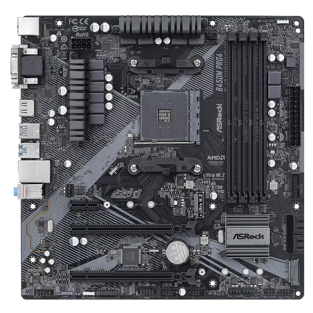 Материнская плата ASRock B450M PRO4 R2.0 - 1