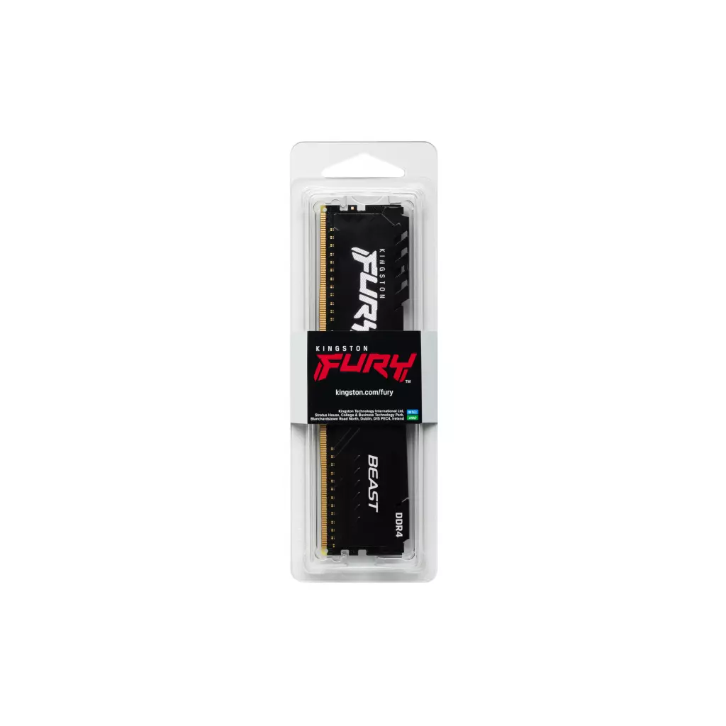 Модуль памяти для компьютера DDR4 4GB 2666 MHz Fury Beast Black Kingston Fury (ex.HyperX) (KF426C16BB/4) - 6 Модуль памяти для компьютера DDR4 4GB 2666 MHz Fury Beast Black Kingston Fury (ex.HyperX) (KF426C16BB/4) - 6