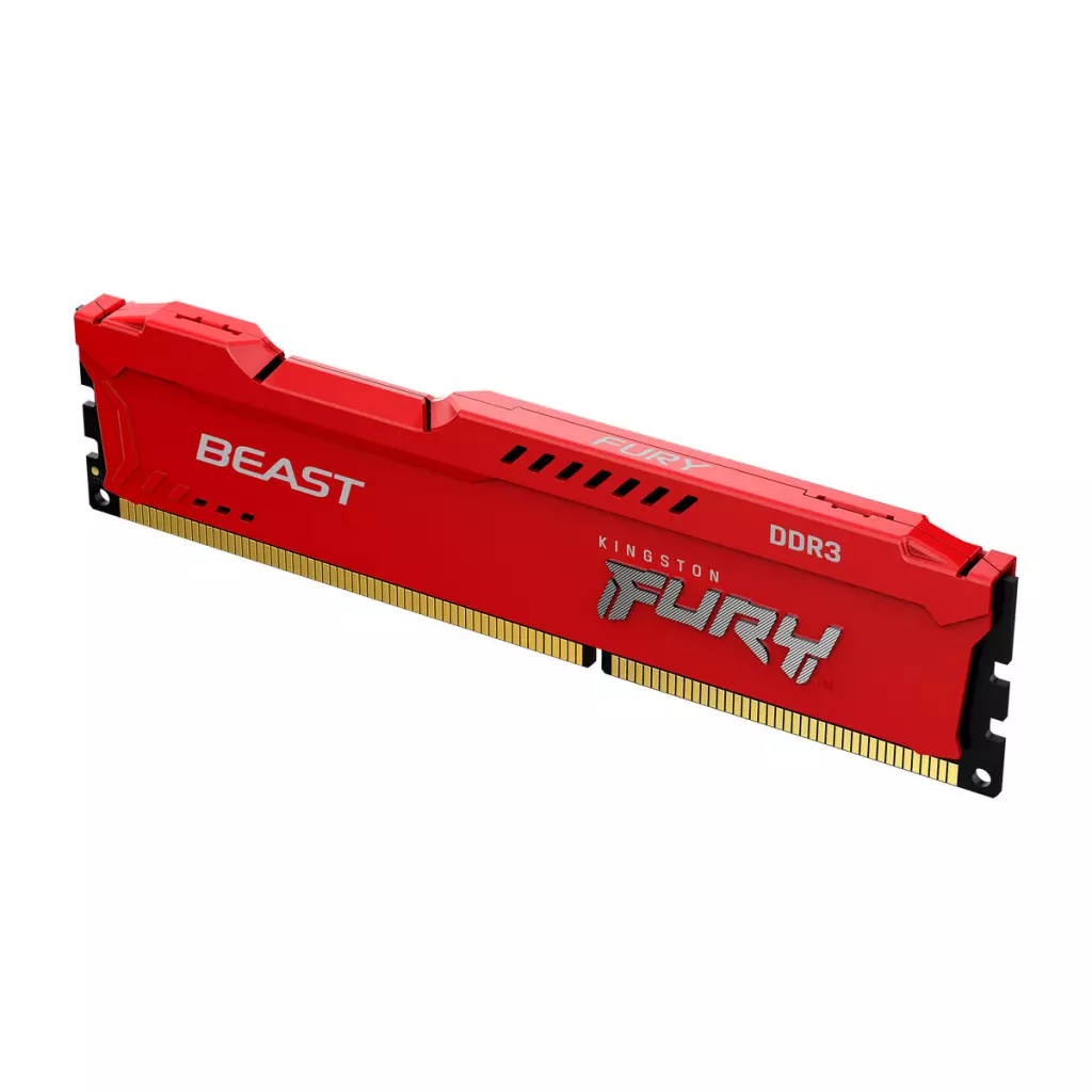 Модуль памяти для компьютера DDR3 4GB 1600 MHz Fury Beast Red Kingston Fury (ex.HyperX) (KF316C10BR/4)