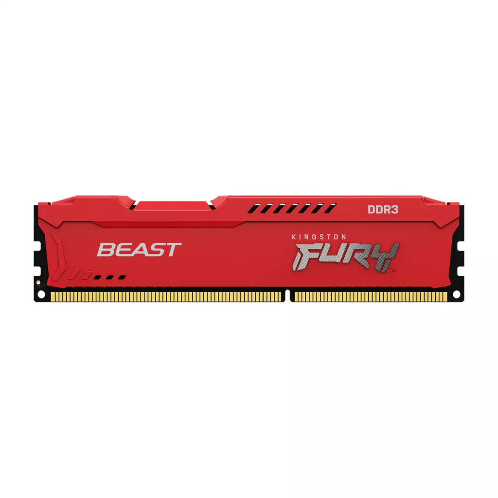 Модуль памяти для компьютера DDR3 8GB 1600 MHz Fury Beast Red Kingston Fury (ex.HyperX) (KF316C10BR/8) - 1 Модуль памяти для компьютера DDR3 8GB 1600 MHz Fury Beast Red Kingston Fury (ex.HyperX) (KF316C10BR/8) - 1