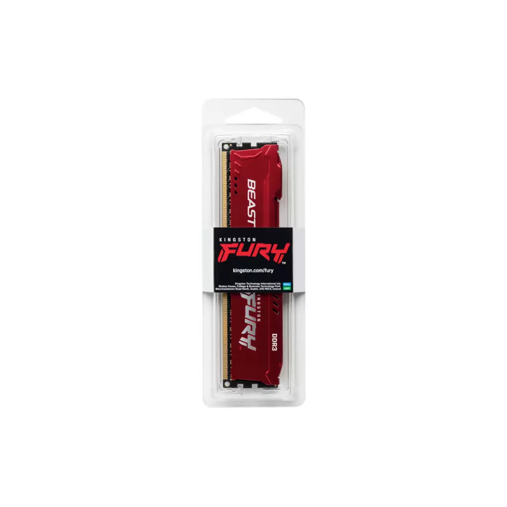 Модуль памяти для компьютера DDR3 8GB 1866 MHz Fury Beast Red Kingston Fury (ex.HyperX) (KF318C10BR/8) - 4 Модуль памяти для компьютера DDR3 8GB 1866 MHz Fury Beast Red Kingston Fury (ex.HyperX) (KF318C10BR/8) - 4