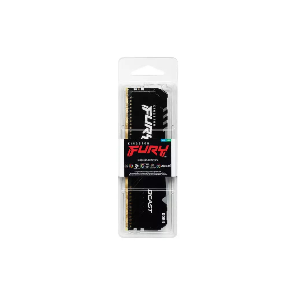 Модуль памяти для компьютера DDR4 16GB 2666 MHz FURY Beast RGB Kingston Fury (ex.HyperX) (KF426C16BBA/16) - 4 Модуль памяти для компьютера DDR4 16GB 2666 MHz FURY Beast RGB Kingston Fury (ex.HyperX) (KF426C16BBA/16) - 4