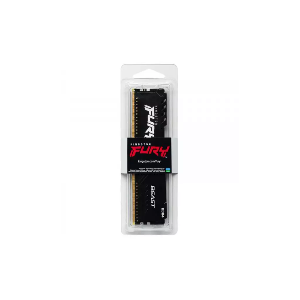Модуль памяти для компьютера DDR4 16GB 3000 MHz FURY Beast Black Kingston Fury (ex.HyperX) (KF430C16BB/16) - 4 Модуль памяти для компьютера DDR4 16GB 3000 MHz FURY Beast Black Kingston Fury (ex.HyperX) (KF430C16BB/16) - 4